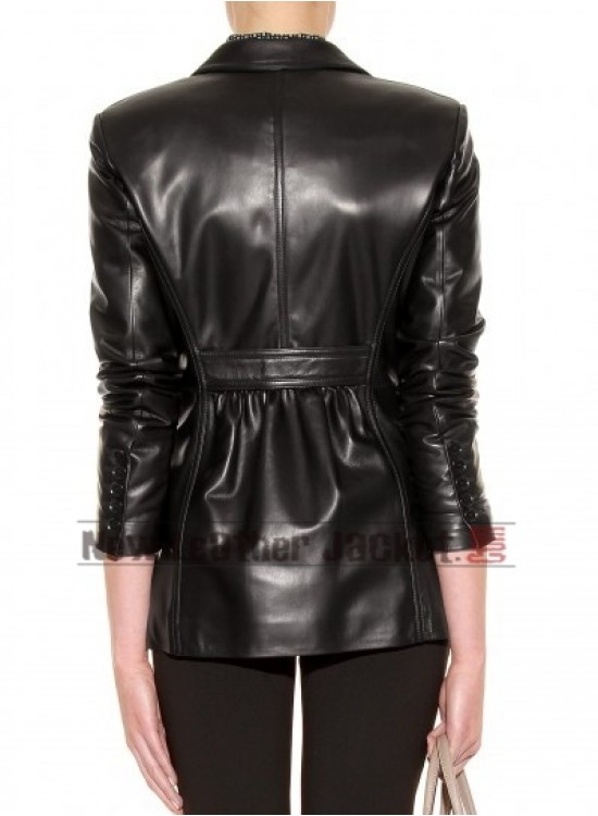 Natasha Romanoff Leather Blazer Jacket Captain America 2014 Movie